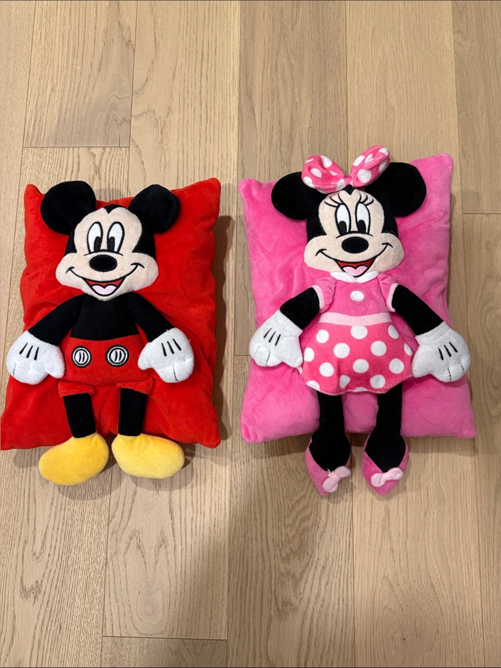Mickey and Minnie Mouse Plush Pillow Toys